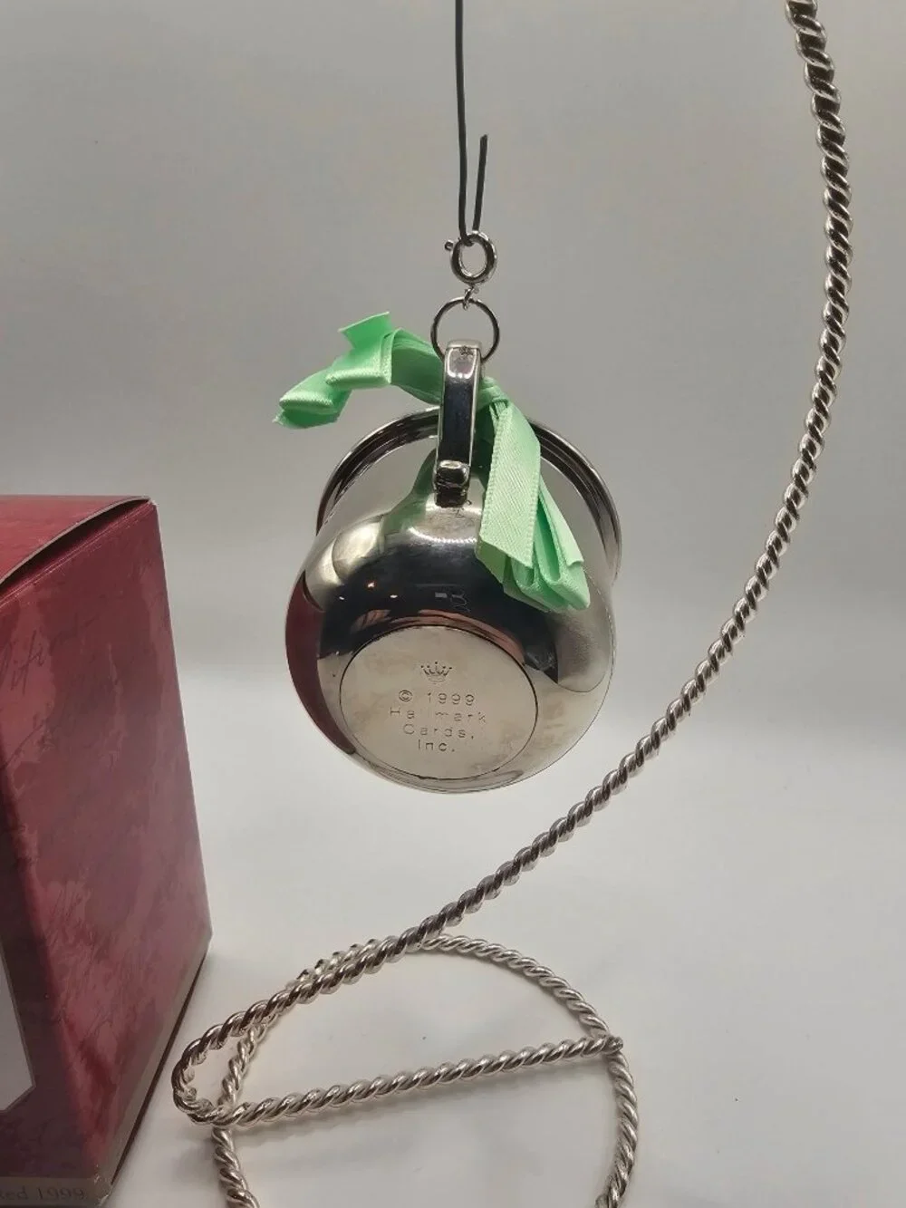 Babys First Christmas 1999 Hallmark Keepsake Ornament With Box - Handcrafted Sil